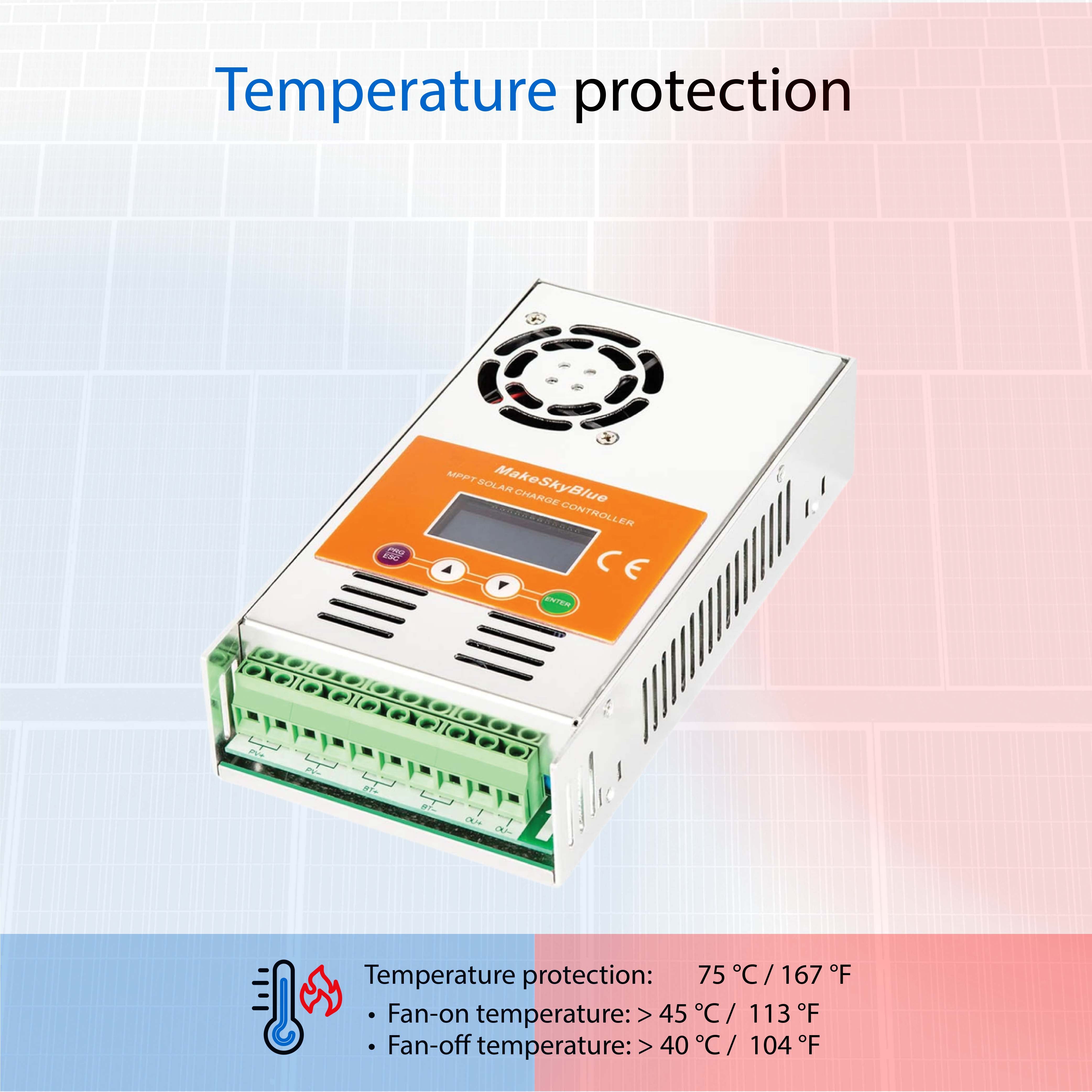60A 48V MPPT Solar Charge Controller for 48V Li-NMC and LifePO4 Lithium battery V125 PV Start ON&BMS Activation