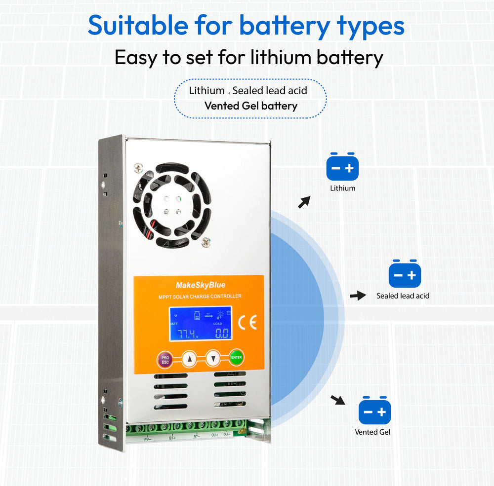72V 50A Wifi MPPT Solar Charge Controller for 3600W PV Solar Panels