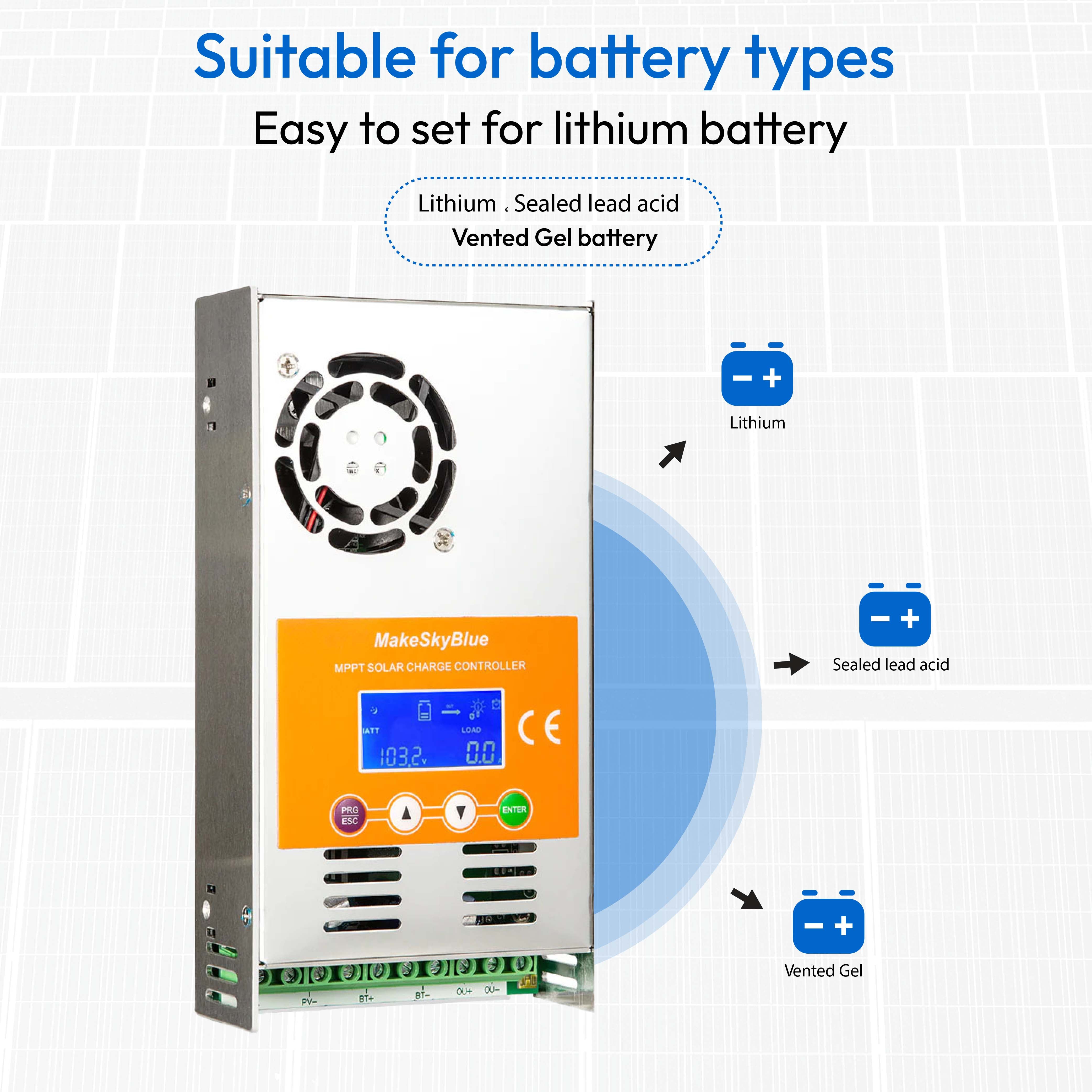 96V 30A Wifi MPPT Solar Charge Controller for 3000W PV Solar Panels
