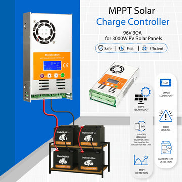 96V 30A Wifi MPPT Solar Charge Controller for 3000W PV Solar Panels