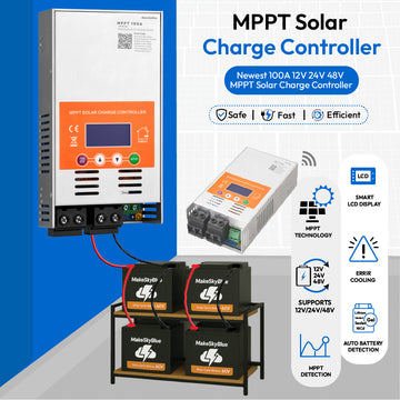 Newest 100A 12V 24V 48V Wifi MPPT Solar Charge Controller