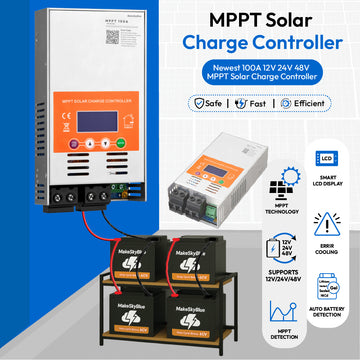 Newest 100A 12V 24V 48V MPPT Solar Charge Controller