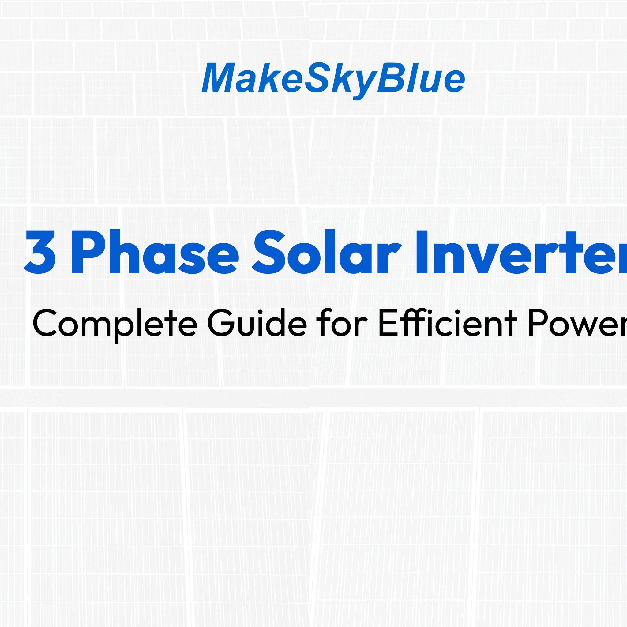 3 Phase Solar Inverter