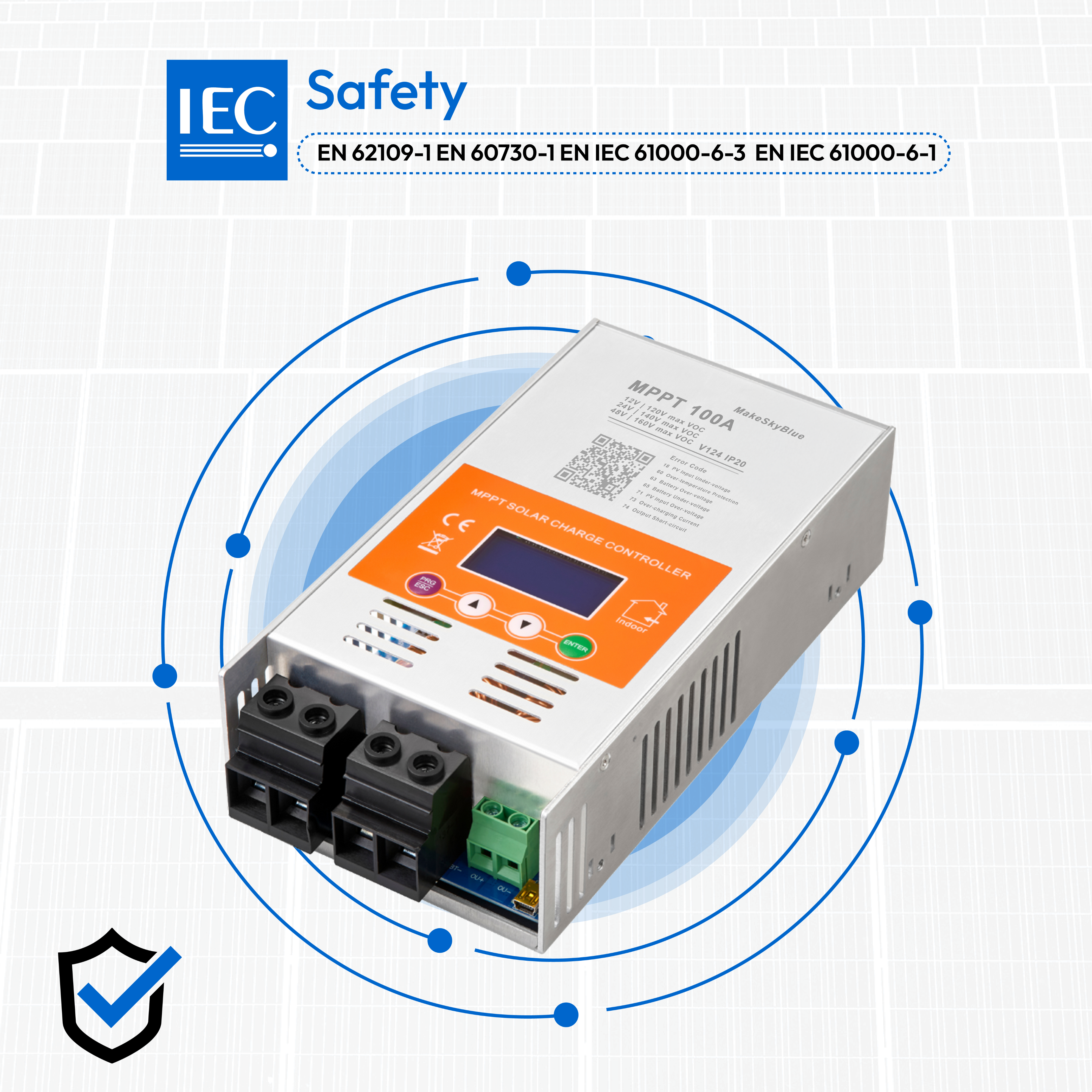 Newest 100A 12V 24V 48V MPPT Solar Charge Controller