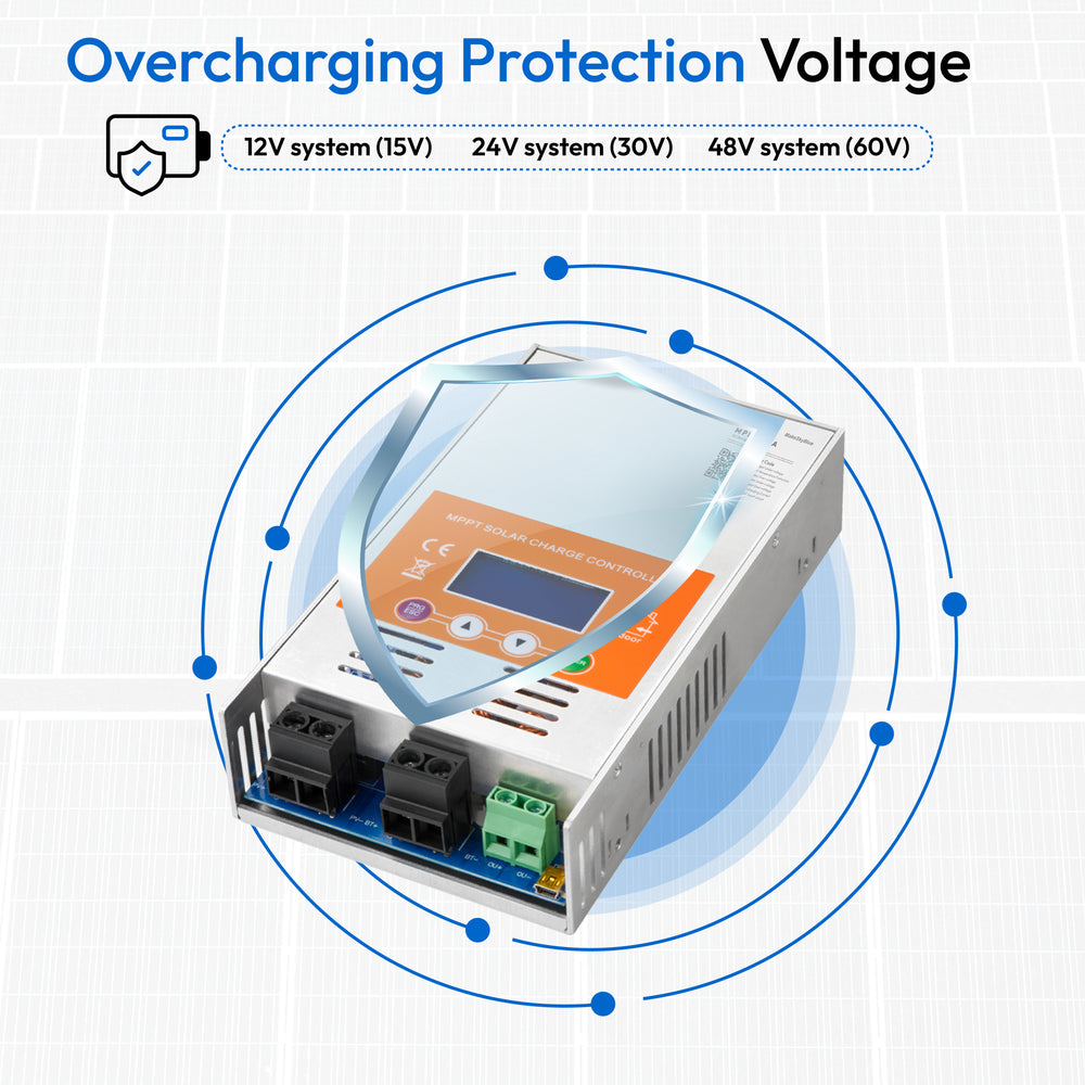 Newest 60A 12V 24V 48V MPPT Solar Charge Controller V123 w/Cloud service for Lead-acid battery