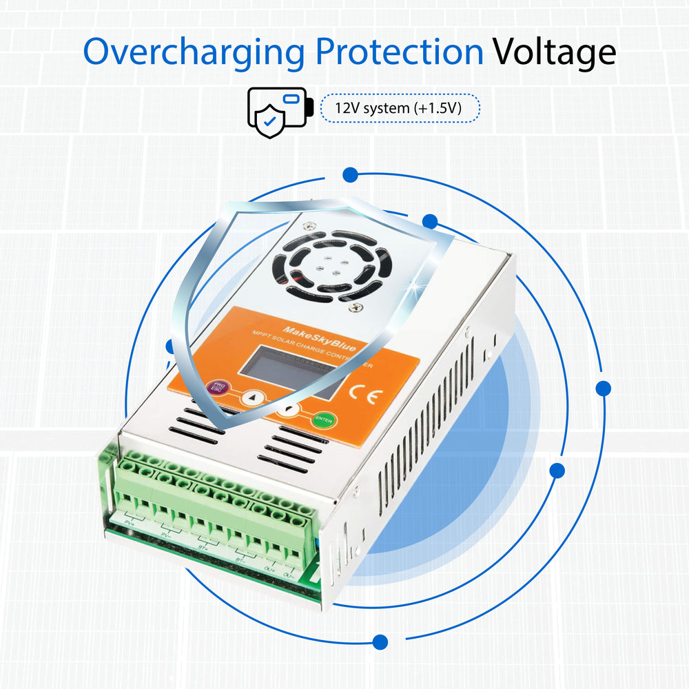 60A 12V MPPT 太阳能充电控制器，带 Wifi，适用于 12V Li-NMC 和 LifePO4 锂电池 PV 启动和 BMS 激活 V121