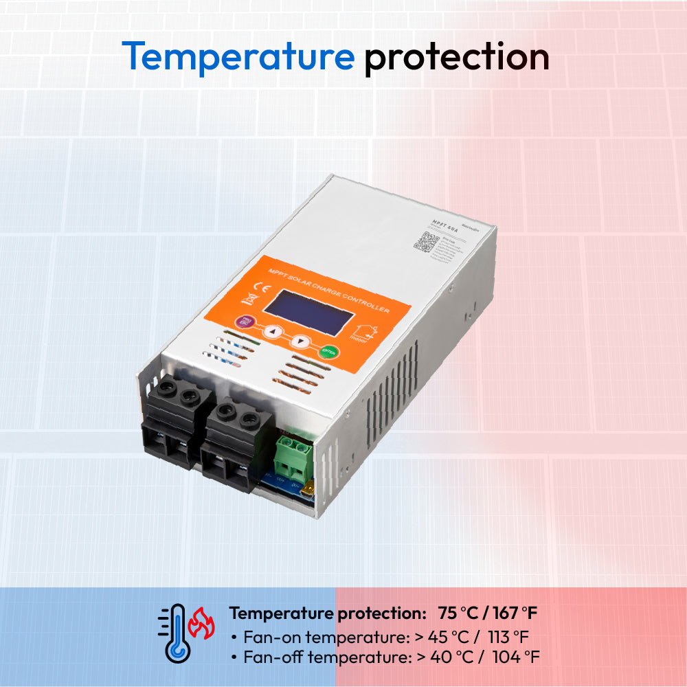 Newest 80A 12V 24V 48V MPPT Solar Charge Controller V124 for Lead-acid battery  or Lithium battery