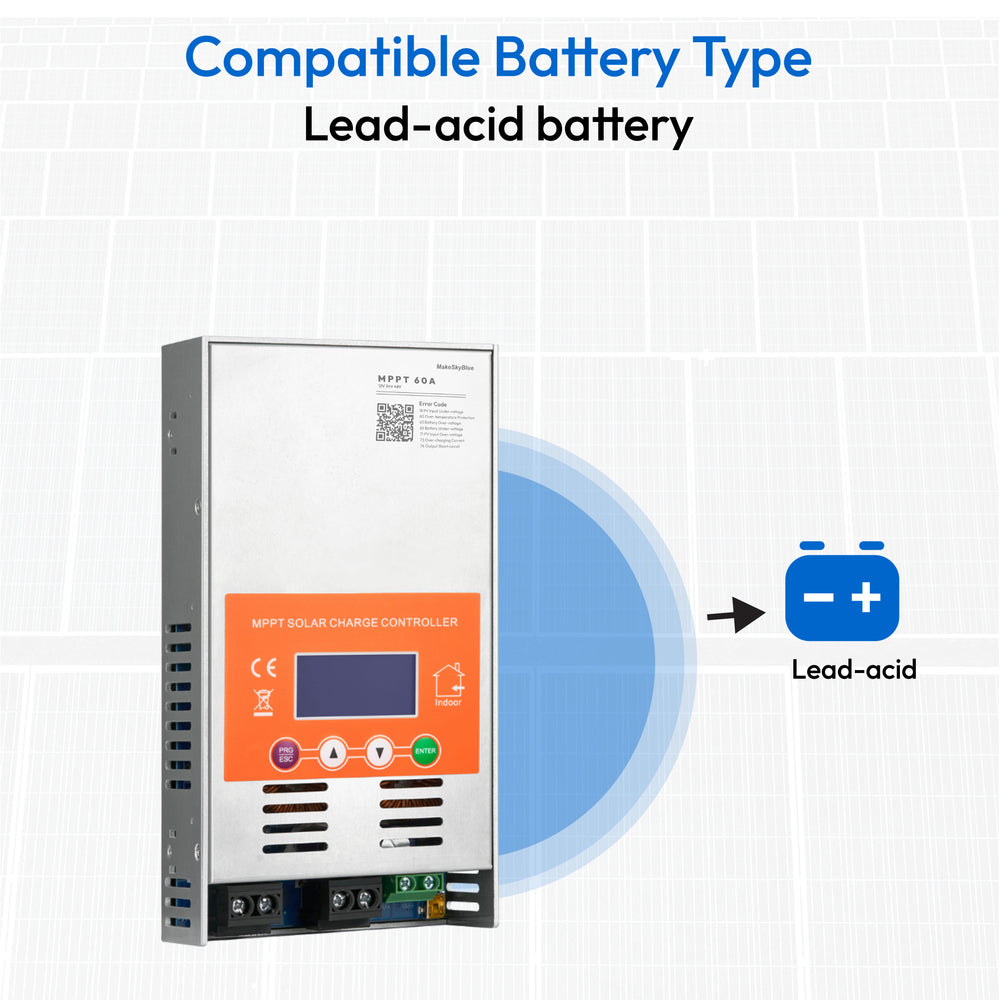 Newest 60A 12V 24V 48V MPPT Solar Charge Controller V123 w/Cloud service for Lead-acid battery