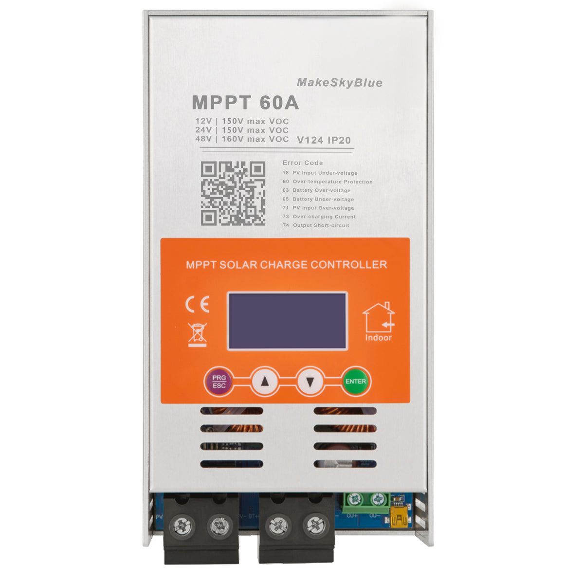 Newest 60A 12V 24V 48V MPPT Solar Charge Controller V124 for Lead-acid battery  or Lithium battery