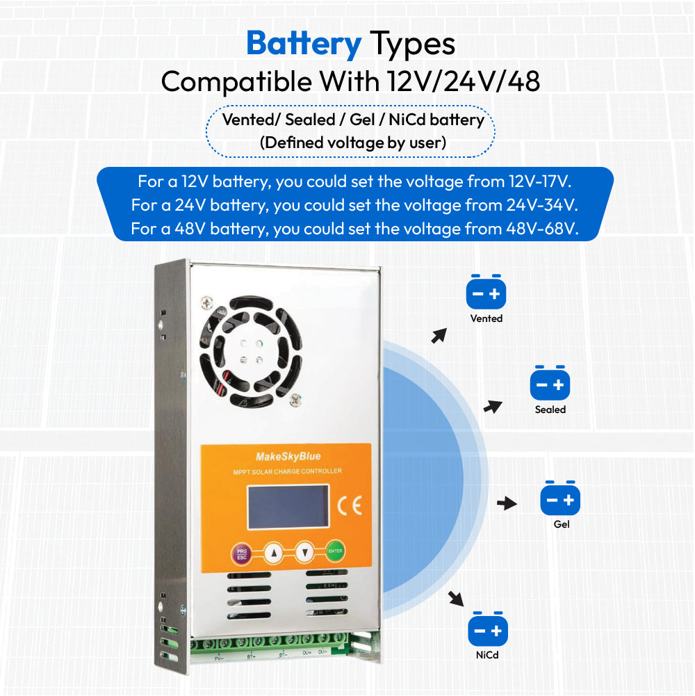 30A 12V 24V 48V Wifi MPPT Solar Charge Controller for Lead-acid Battery