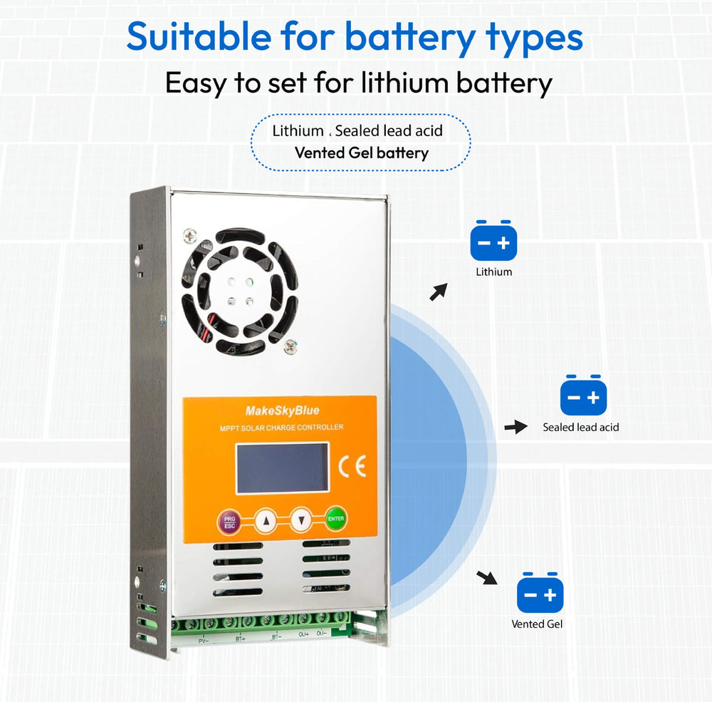 30A 48V MPPT Wifi Solar Charge Controller for 48V Li-NMC and LifePO4 Lithium battery V120 PV Start ON&BMS Activation