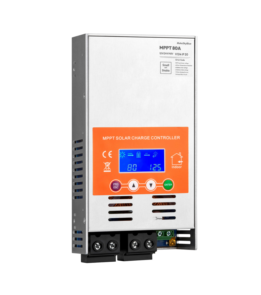 Newest 80A 12V 24V 48V MPPT Solar Charge Controller V124 for Lead-acid battery  or Lithium battery