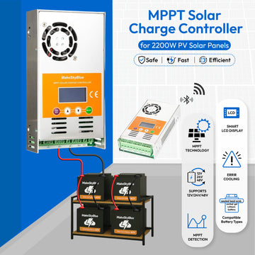 72V 30A Wifi MPPT Solar Charge Controller for 2200W PV Solar Panels
