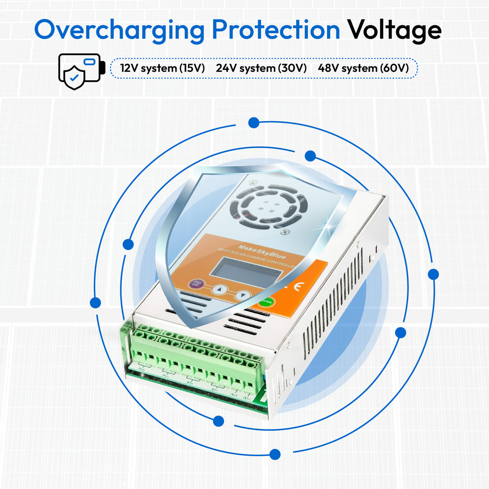 50A 12V 24V 48V MPPT Solar Charge Controller for Lead-acid Battery