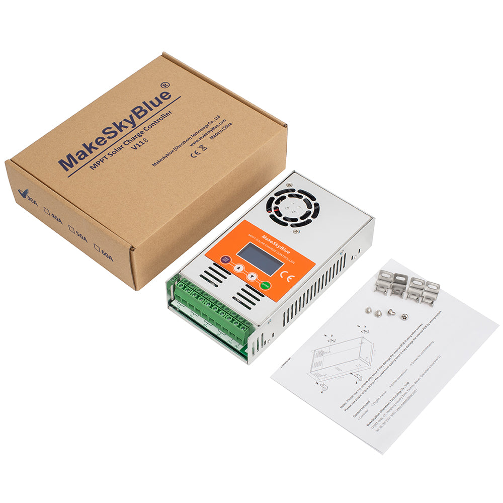 60A 36V MPPT Solar Charge Controller for 36V Li-NMC and LifePO4  Lithium battery V125 PV Start ON&BMS Activation